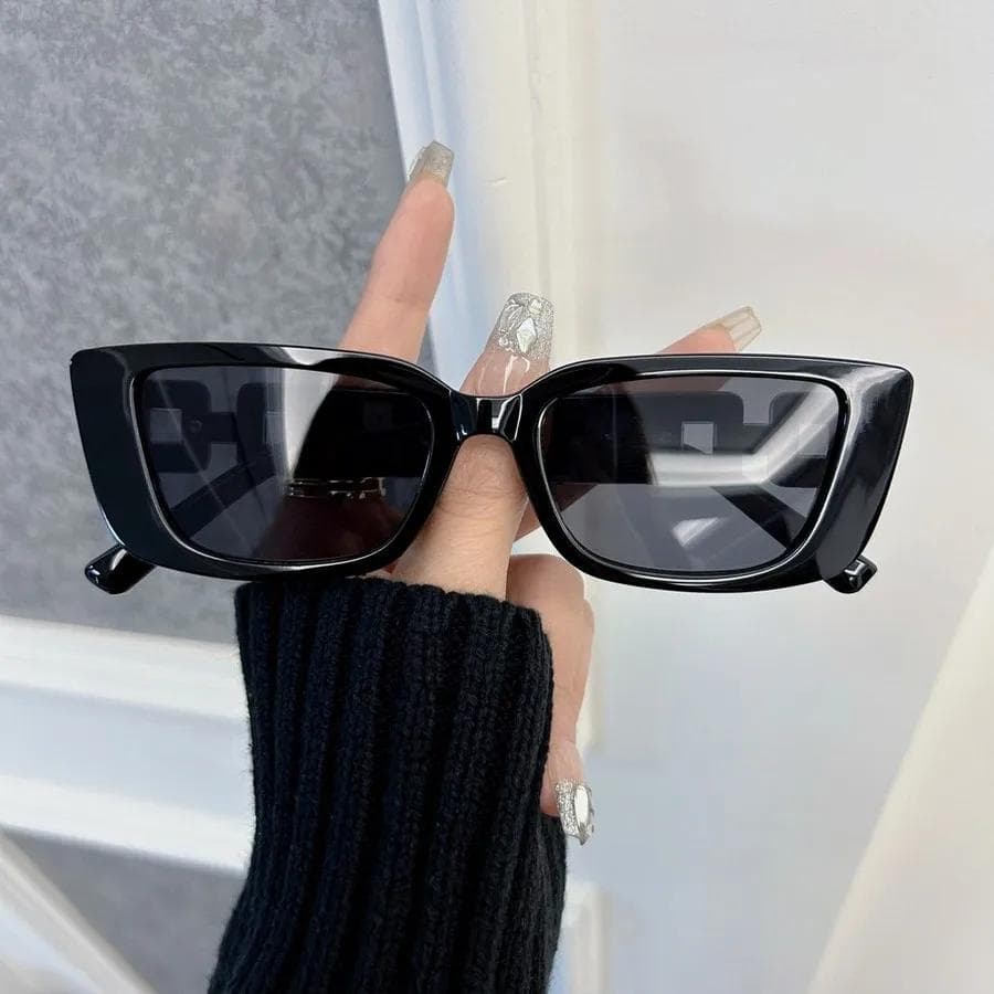 Trendy Designer Rectangle Sunglasses for Women Men Comfortable Square Sun Glasses Small Frame Mirror Lens UV Protection Other