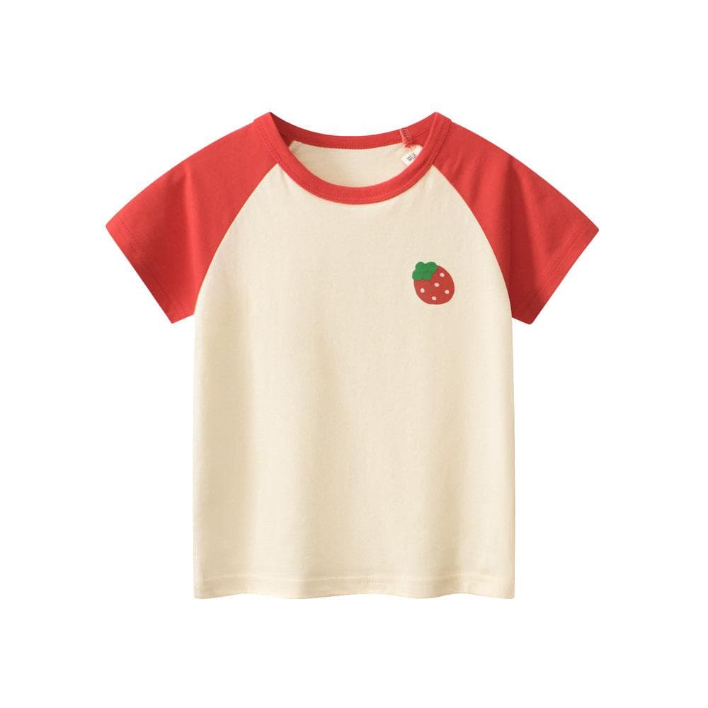 Korean Style Children's Clothing Summer New Children's Short-sleeved T-shirts Girls' Bottoming Shirts Baby Clothes 140cm