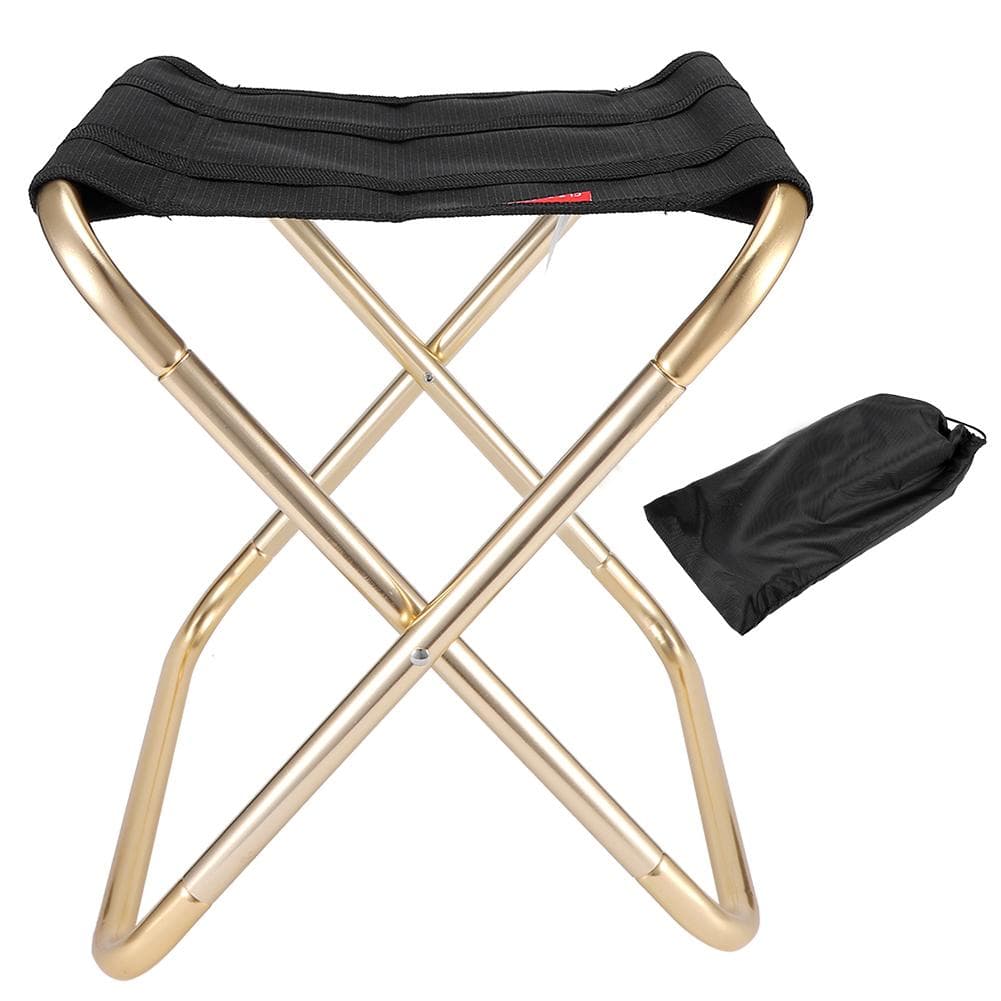 Folding Camp Stool Aluminum Alloy Portable Foldable Chair Seat for Outdoor Fishing BBQ Camping