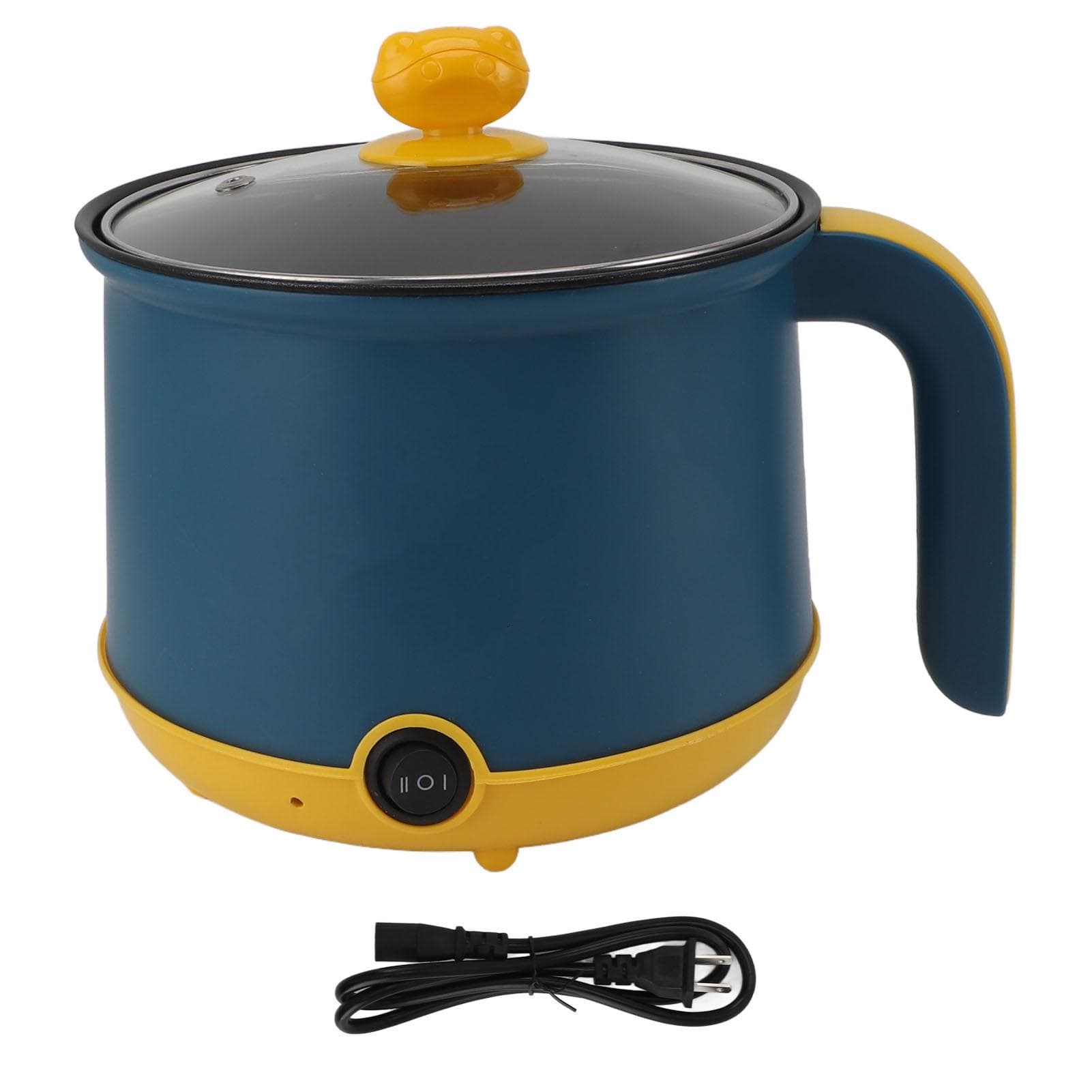 Electric Mini Hot Pot 1.8L 600W Non Stick 2 Levels Adjustable Stainless Steel Electric Pot Electric L(for 6.5-9kg)