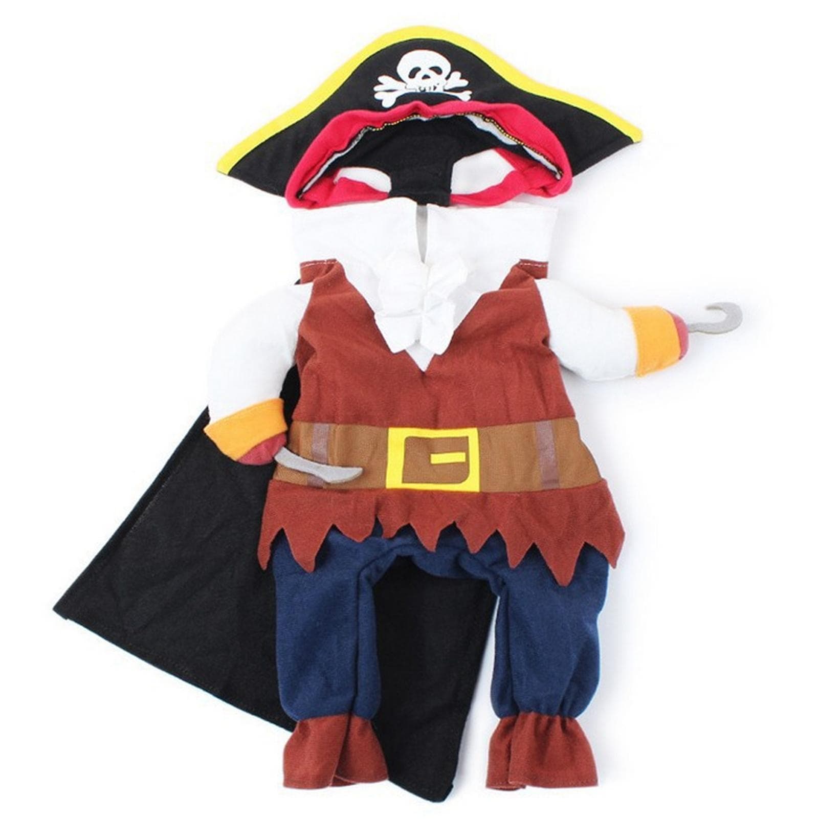 Polyester Cute Durable Pet Halloween Clothes Pirate Funny Costume Dress Up for Cats Dogs(S) S