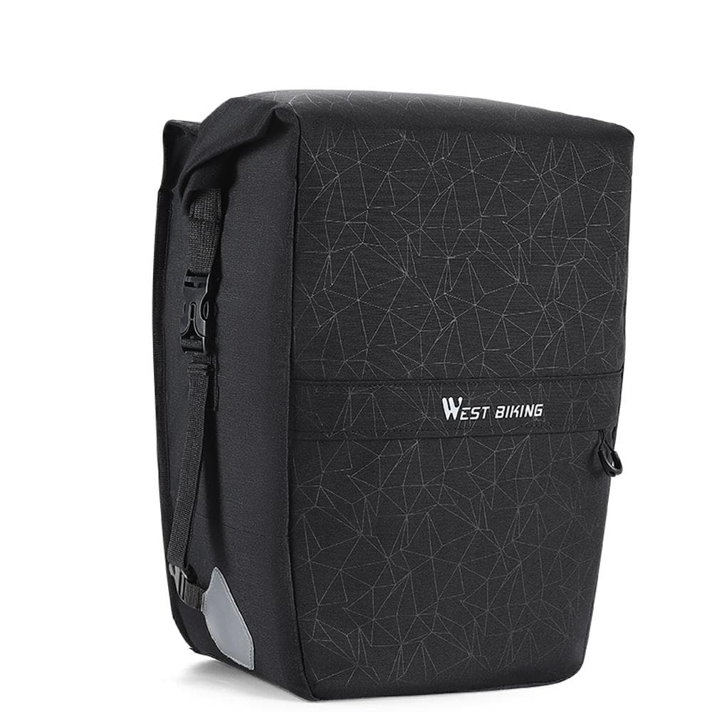 Expandable Bike Rear Seats Bag Multifunctional Bicycle Riding Storage Bag Backpack Large Capacity black