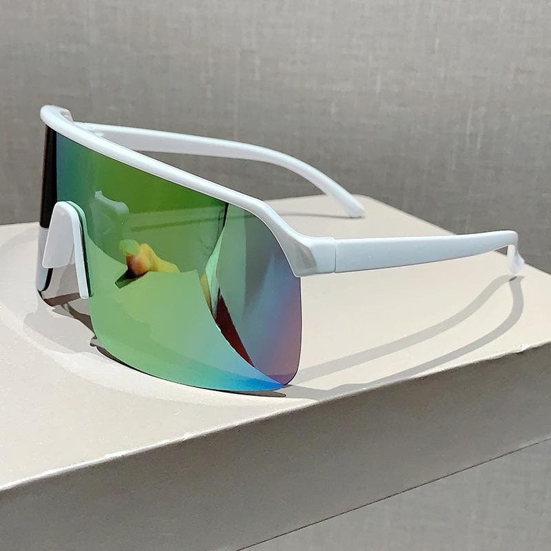 Oversized Half Frame Sunglasses Women Men Luxury Vintage Punk Ski Windproof Sport Goggles Outdoor