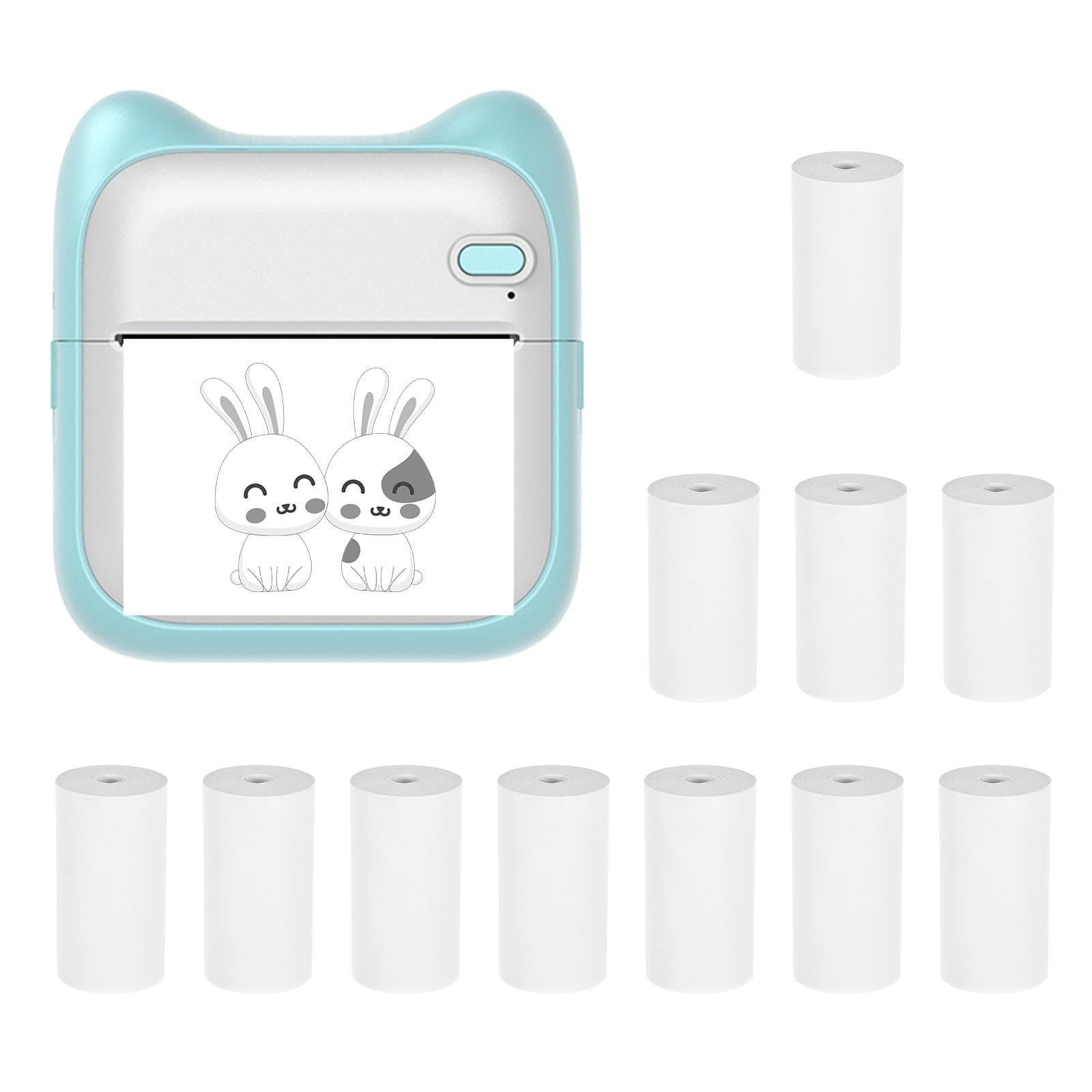 Mini Pocket Photo Printer Portable Thermal Printing Machine 190dpi Wireless BT Connection for BL-2 blue