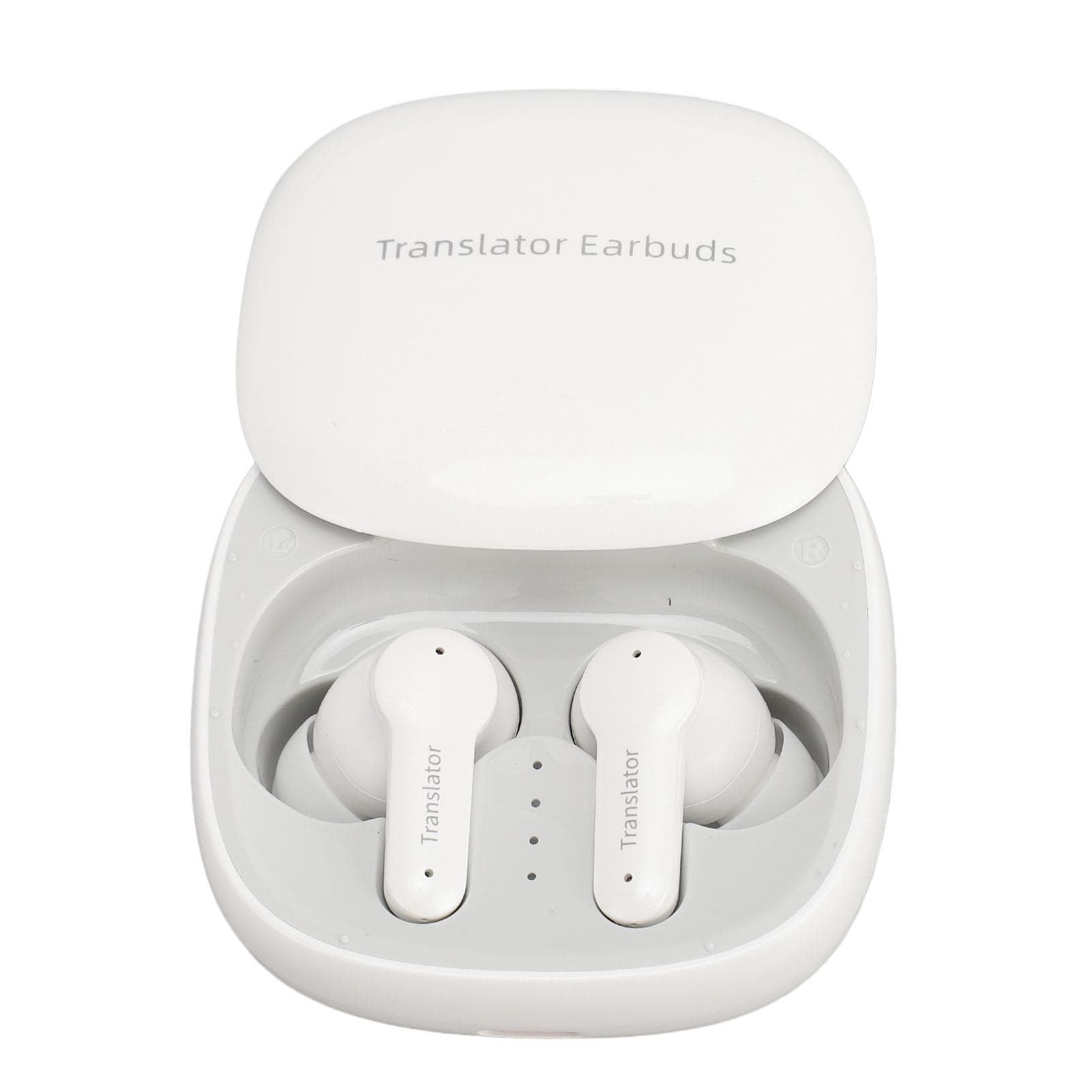 Multifunction Translator Earbuds 144 Online Languages Translation Wireless BT 5.0 Portable white