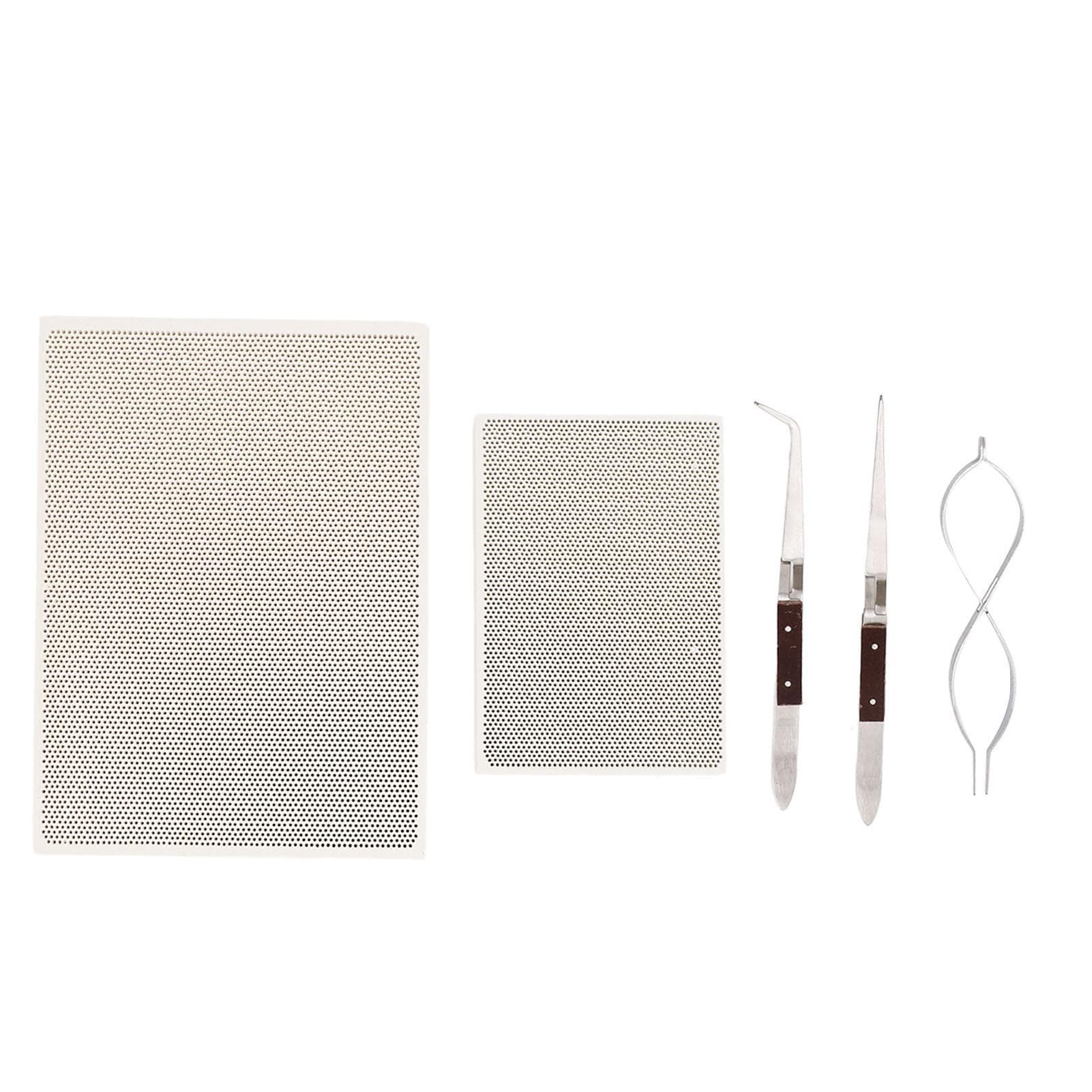Jewelry Soldering Kit with Soldering Block Cross Lock Tweezers Soldering Supplies Parts Solder