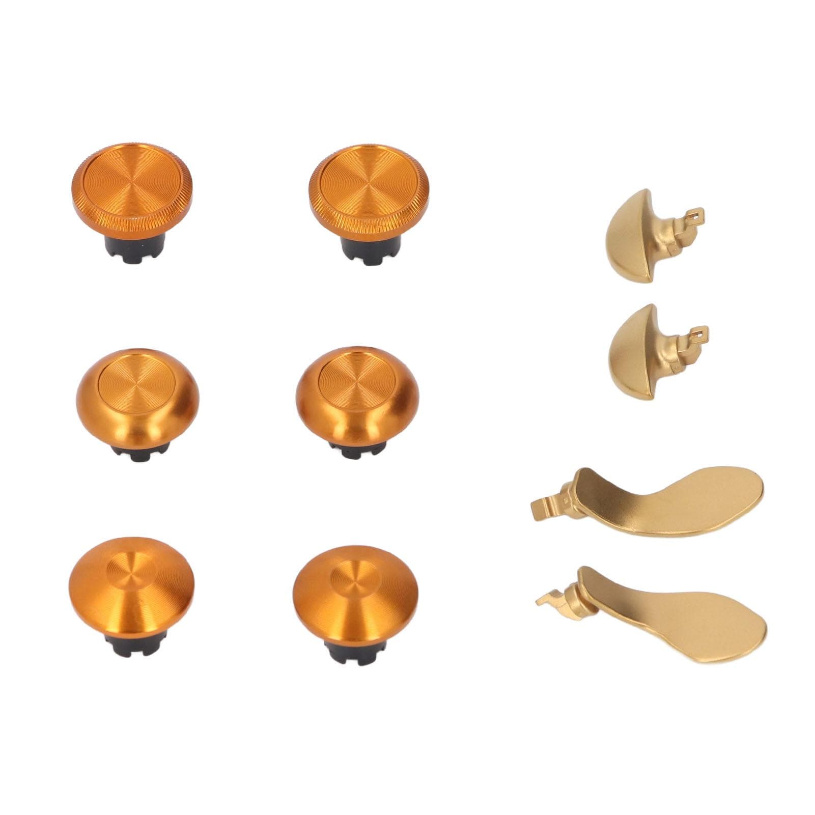 Metal Thumbsticks Stainless Steel Metal Replacement Joystick Thumb Sticks Buttons with Paddles for gold