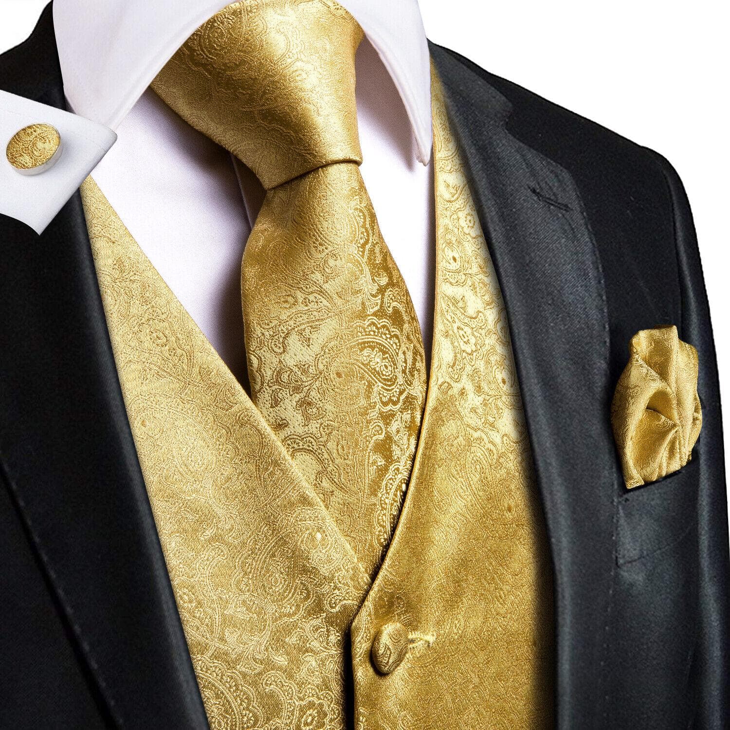 50 Colors Mens Vest Sleeveless V-Neck Pockets Waistcoat Tie Set Wedding Casual XL