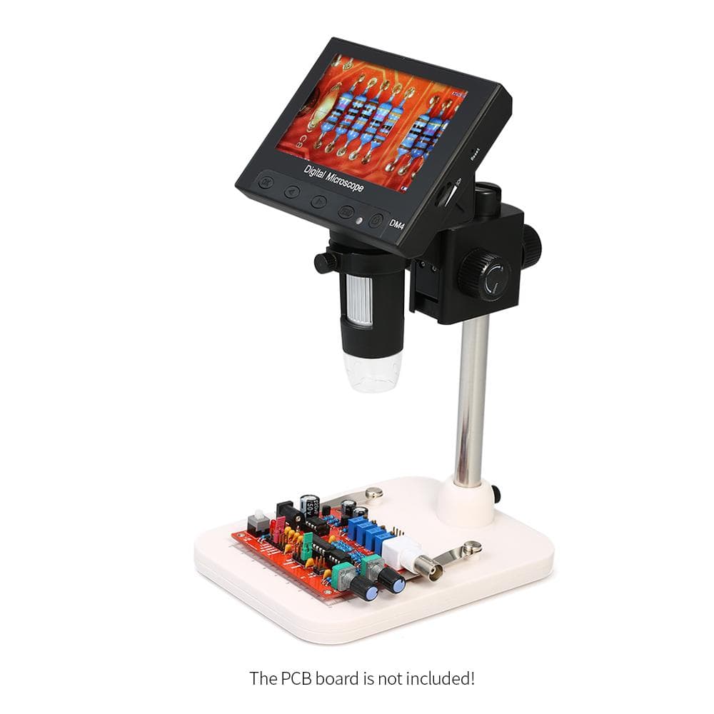1000X 4.3  LCD Display Portable Microscope 720P LED Digital Magnifier with Holder for Circuit Board
