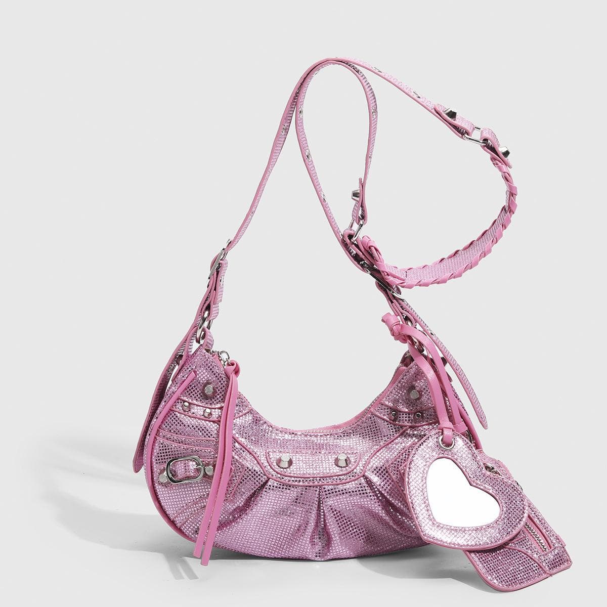 Women Bag Fashion Handbag Hourglass Shoulder Bag Shining Diamond Luxury