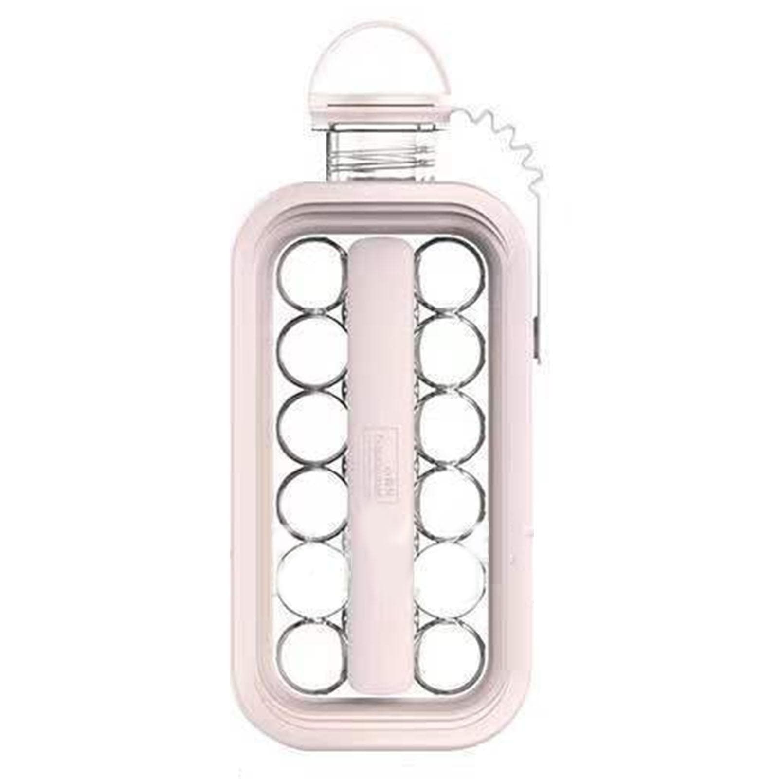 Ice Ball Maker Kettle 2 in 1 Portable Ice Ball Making Mold Water Bottle with Cover Pink pink
