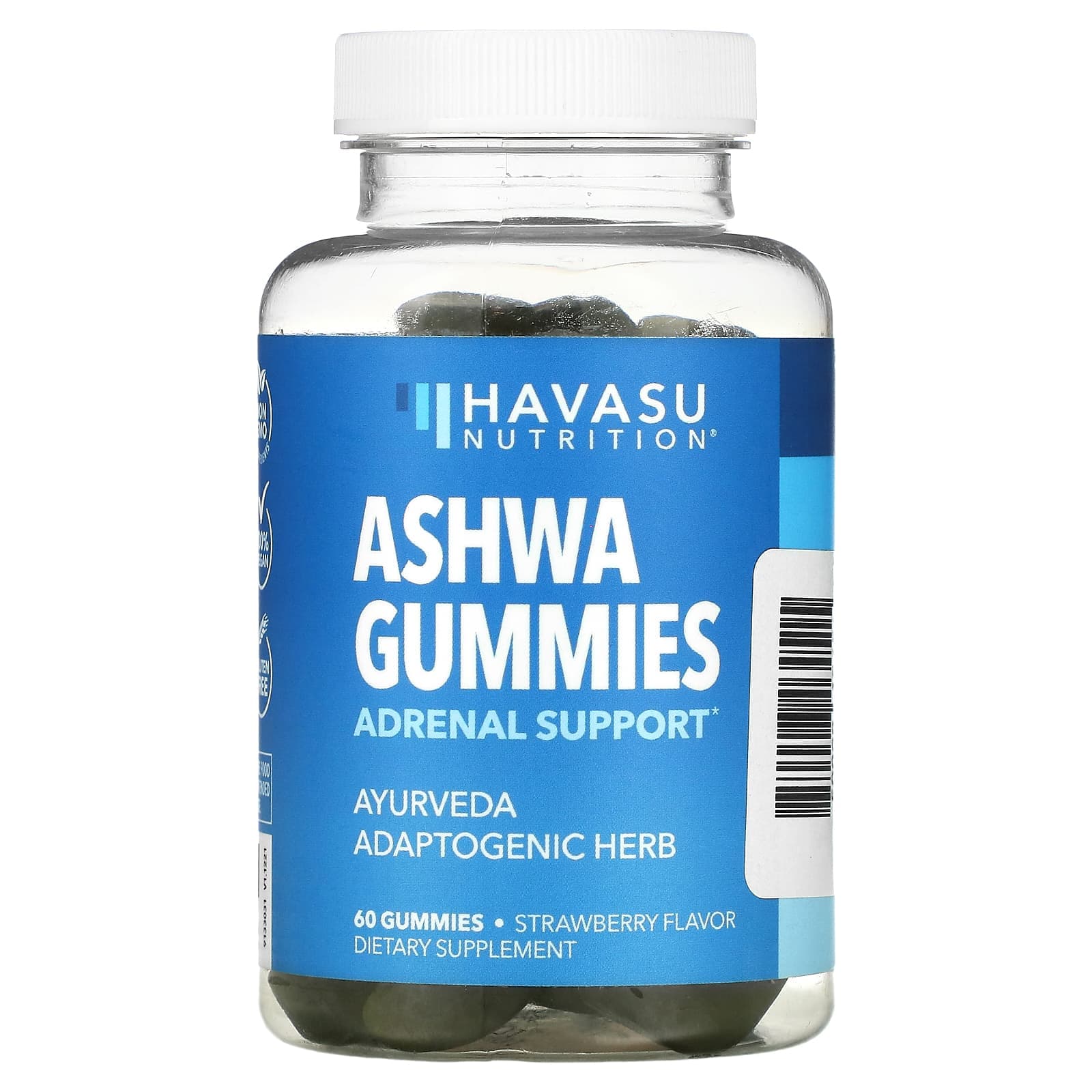 Havasu Nutrition, Ashwa gummies, strawberry, 60 gummies