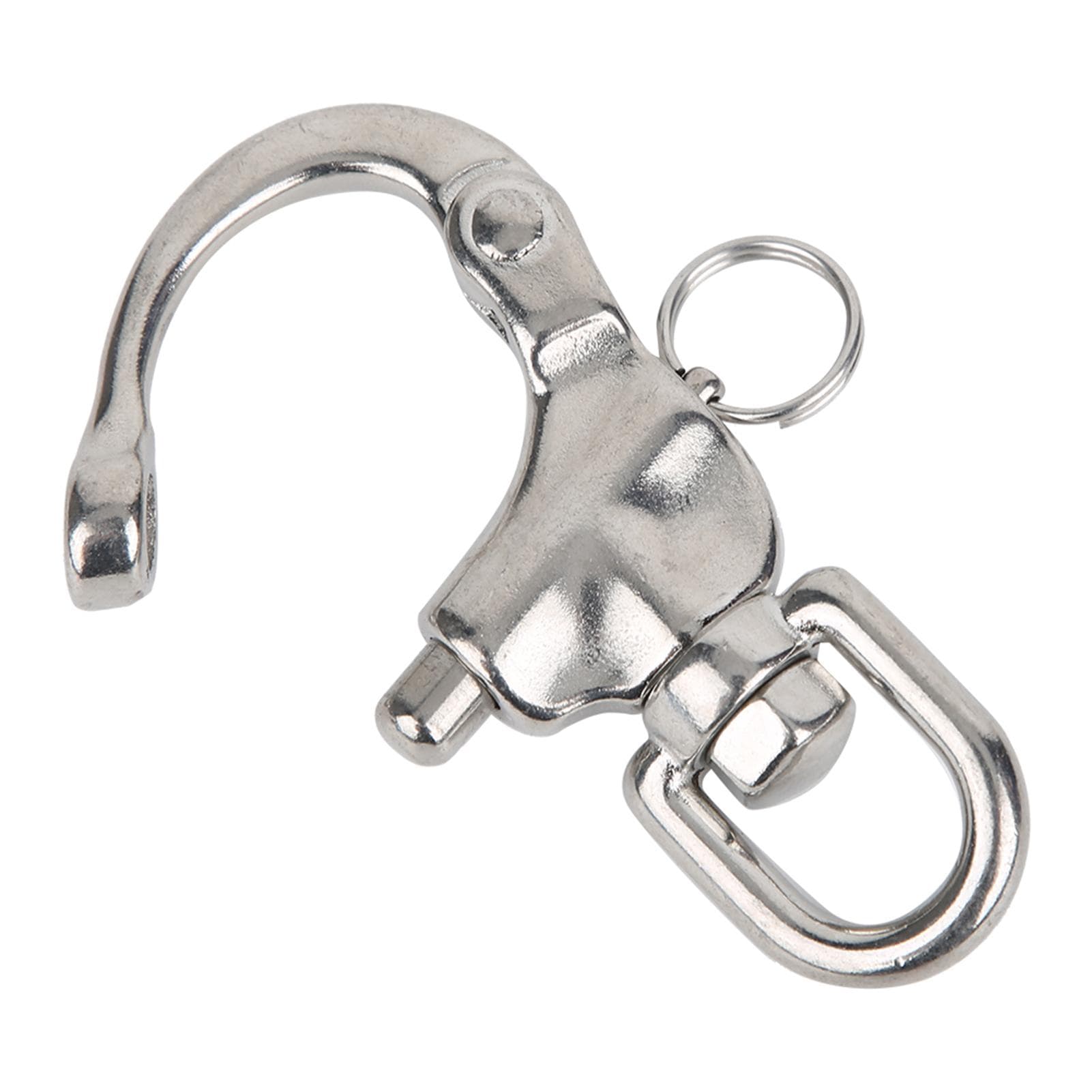 Mountaineering Rock Climbing Shackle 316 Stainless Steel Rotation Quick Connect Snap Hook12x70mm