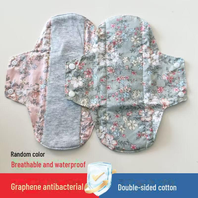 Graphene Antibacterial Washable Cotton Sanitary Pads - Soft, Breathable, and Absorbent for Urine Leakage. 1PC multicolour