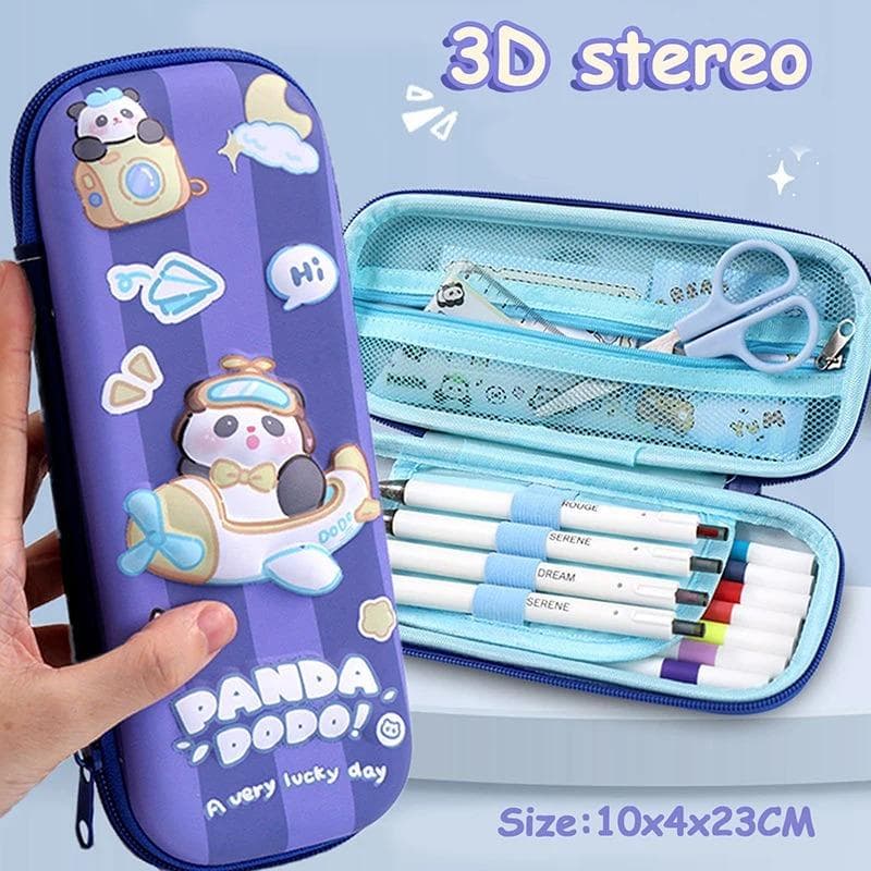 3D Stereoscopic Cute Cartoon Capybara Large Capacity Pencil Case Multifunctiona Pen Pouch Stationery Students School Supplies