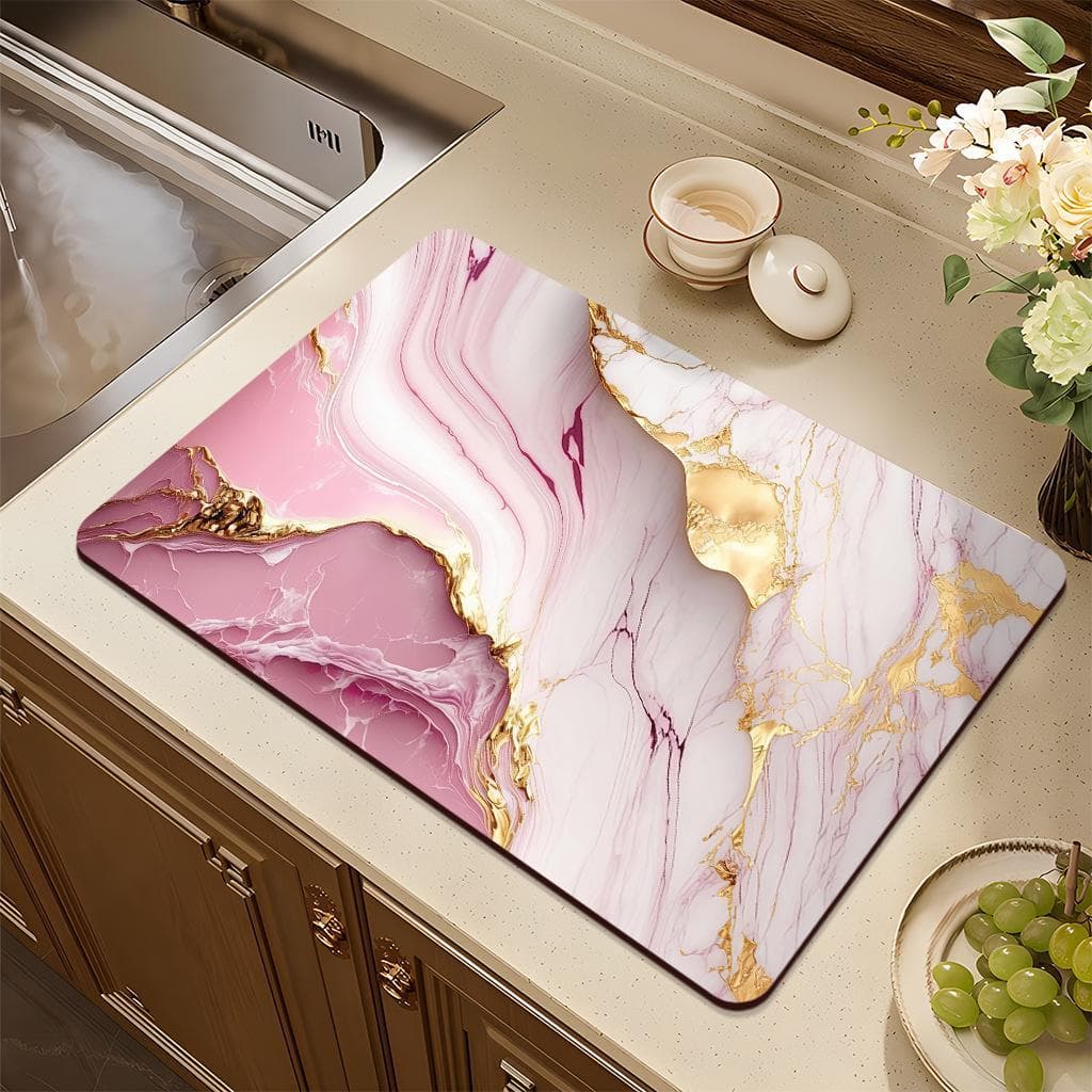 Diatom Mud Absorbent Pad: Kitchen Countertop, Anti-Scald Pot, Insulation, Coaster, and Dish Drying Pad 50*80cm, MAR0132