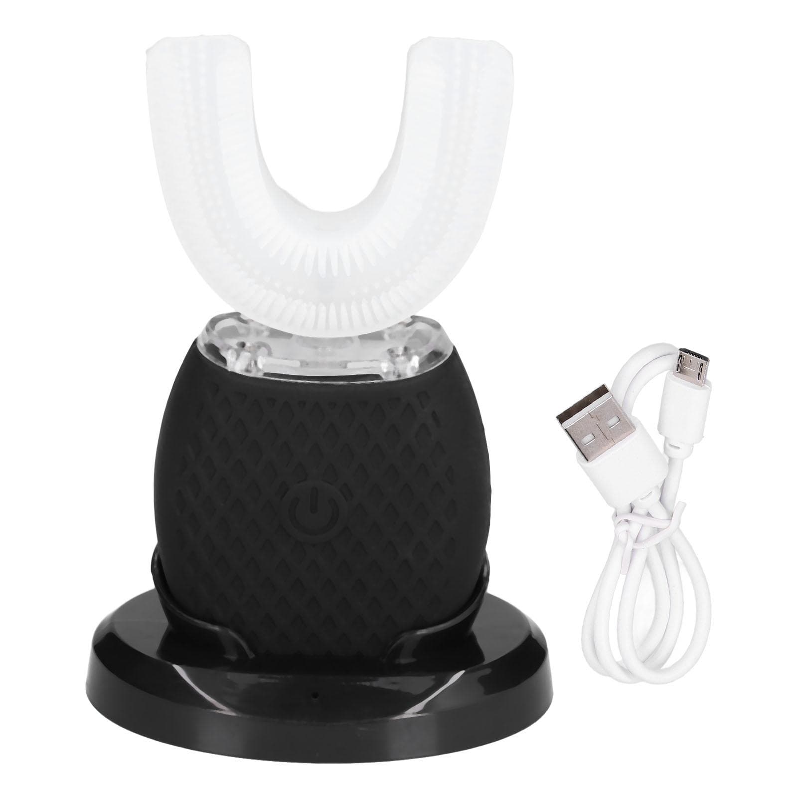 Ultrasonic Automatic Toothbrush Whitening 360 degrees U Shaped Electric Ultrasonic Toothbrush for black