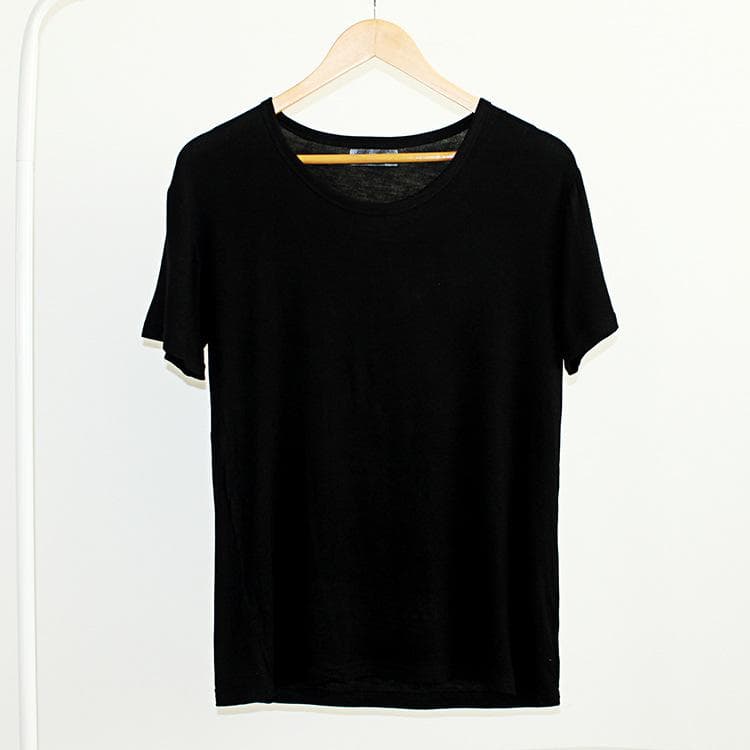 Mens Summer Stretchy T-Shirt Soft Breathable Short Sleeves Sleep T-shirts for Men Round Neck Casual Basic Tee Shirt Athletic Gym Workout Home T-shirts XXXL black