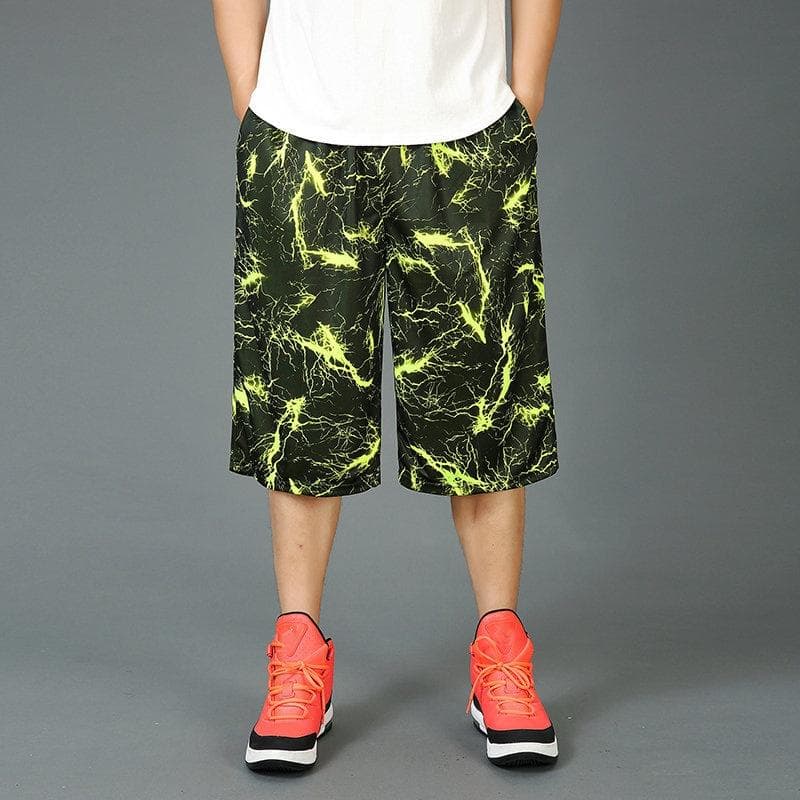 Men's Summer Basketball Shorts Loose Large Size Sports Shorts Casual Breathable Beach Pants M