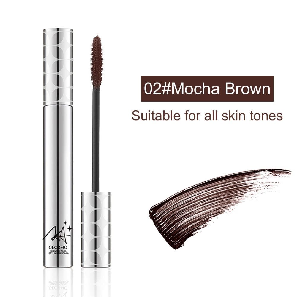 GECOMO Waterproof Mascara, Long Lasting Curling Thick Slender Eyelashes, Eye Makeup Mascara