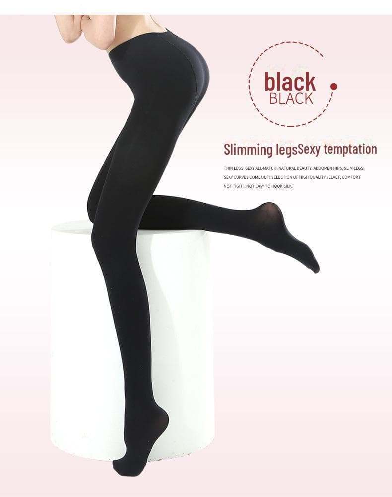High-Elastic Velvet 200D Slimming Women's Pantyhose - Spring/Autumn, No Slip Crotch Stirrup pants black