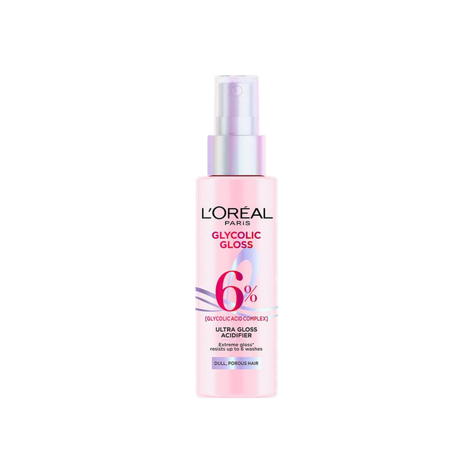 L’Oréal Paris Glycolic Gloss Shine Glazing Acidifier, Rinse off Treatment, 6% Glycolic Acid, long lasting shine, 100ml