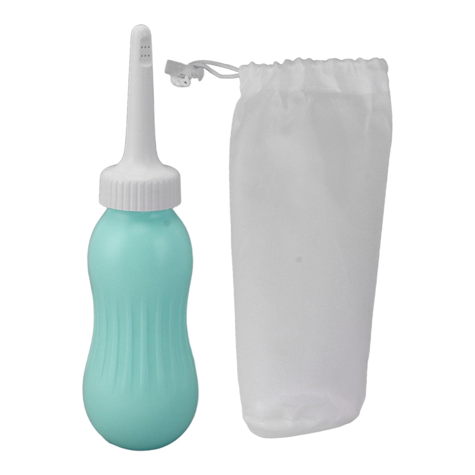 Portable Bidet Sprayer Heavy Injection 500ml Silicone Handheld Bidet Enema Bulb for Women Maternity green