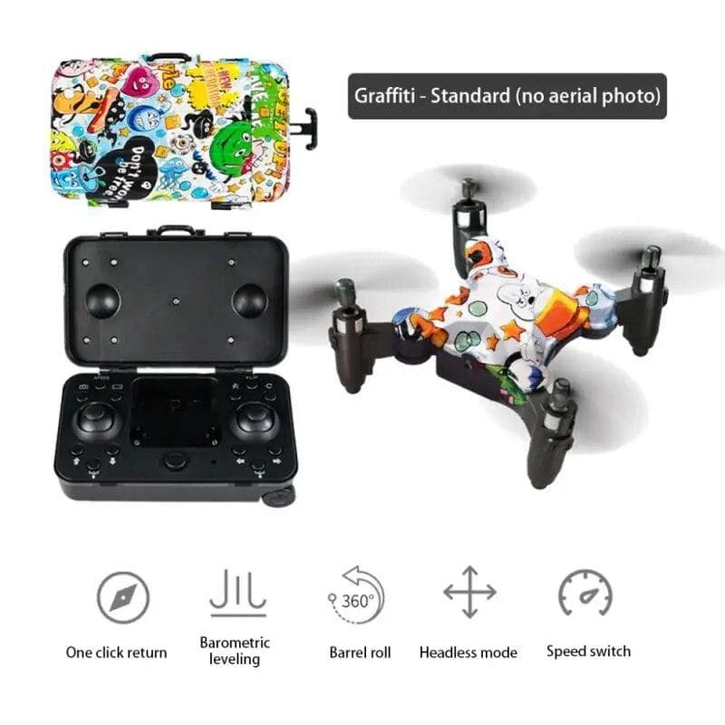 Mini Drone HD Wifi FPV Luggage Shape Remote Control Drone With Camera Foldable One-click Return Quadcopter Toys No camera orange