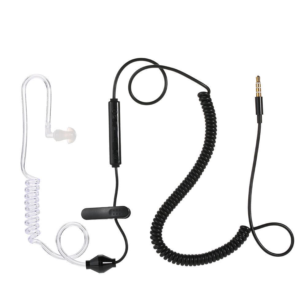 Smart Intelligent Multifunction Headphone Anti Radiation Single Ear Hook Earphone Stereo 3.5mm Plug black