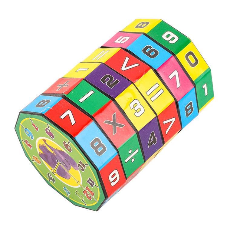 Large number Rubik's cube children's educational toy children's early education arithmetic Rubik's cube texture cylindrical digital Rubik's cube