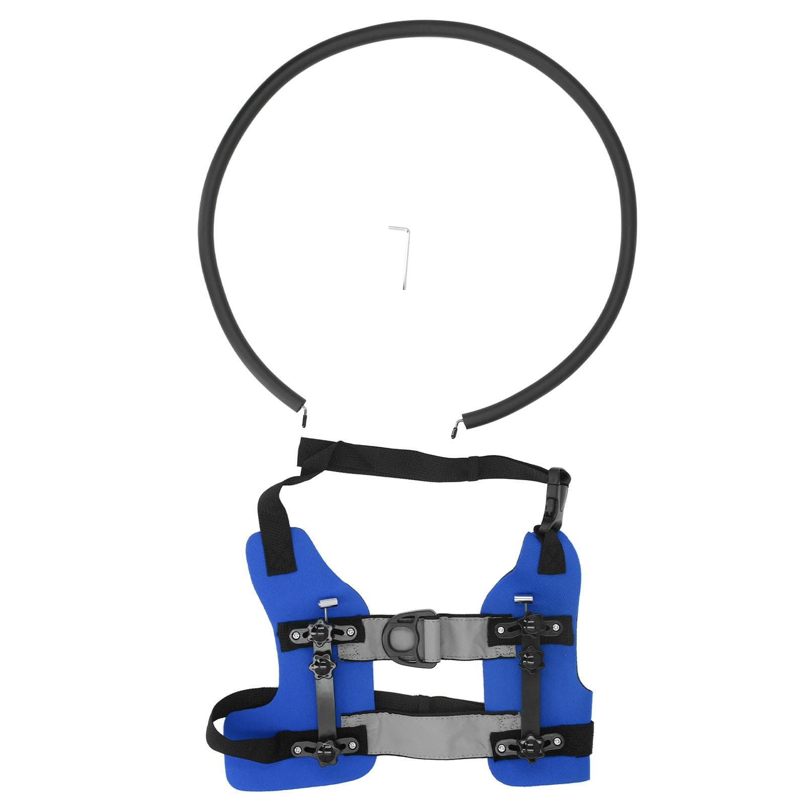 Ring Harness for Blind Dog Easy Fixation Sturdy Adjustable Blind Dog Ring Bumper Guards for Blind S(for 2-4kg) blue