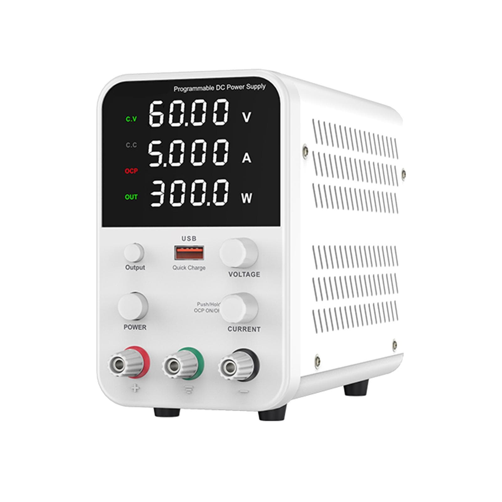 Bench DC Power Supply Variable 160V 2A Digital Display Adjustable Switching Regulated Power Supply EU Plug 60V 5A white