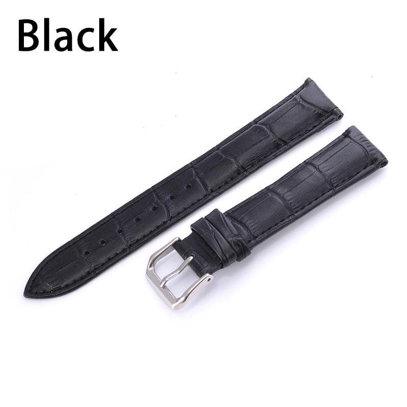 Top Quality Replacement Watch 12/14/16/18/20/22mm Cowhide Genuine Watchbands Leather Strap Band Belt Wrist Bracelet Accessories Replacement 20mm black