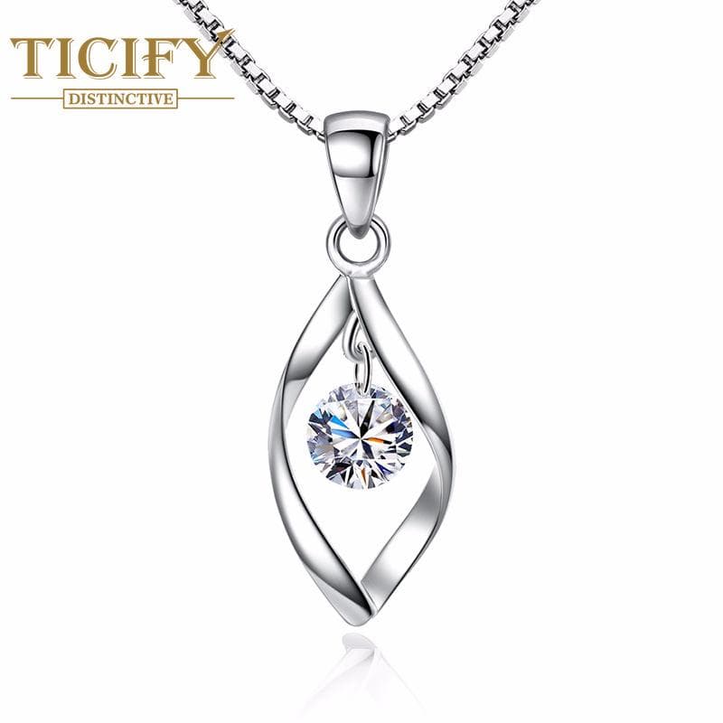 Rotate Love Big Temperament, Twisting Fashion Necklace Pendants white