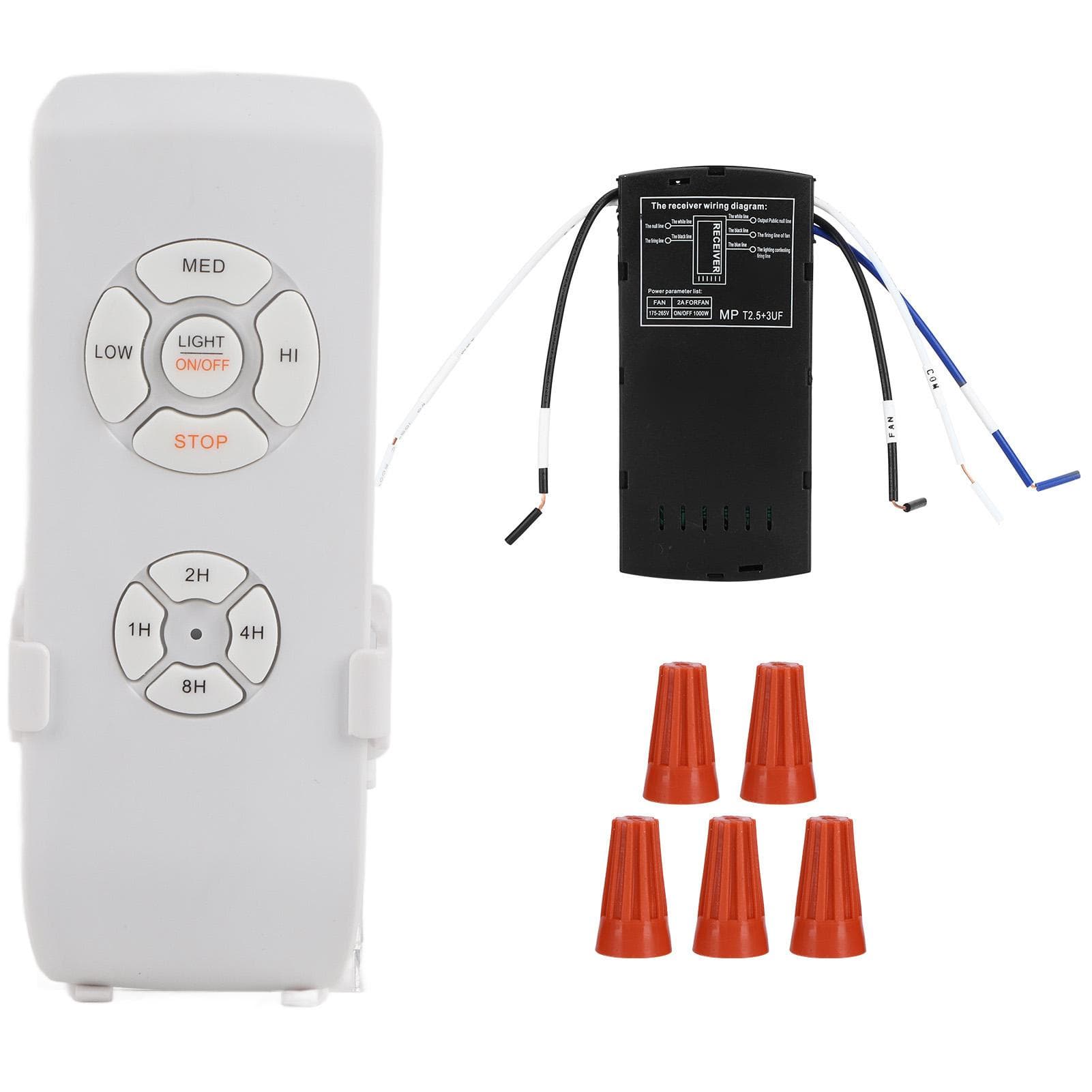 220V Wireless Ceiling Fan Lamp Remote Control Kit with Receiver Timing Switch Home Smart Controlling