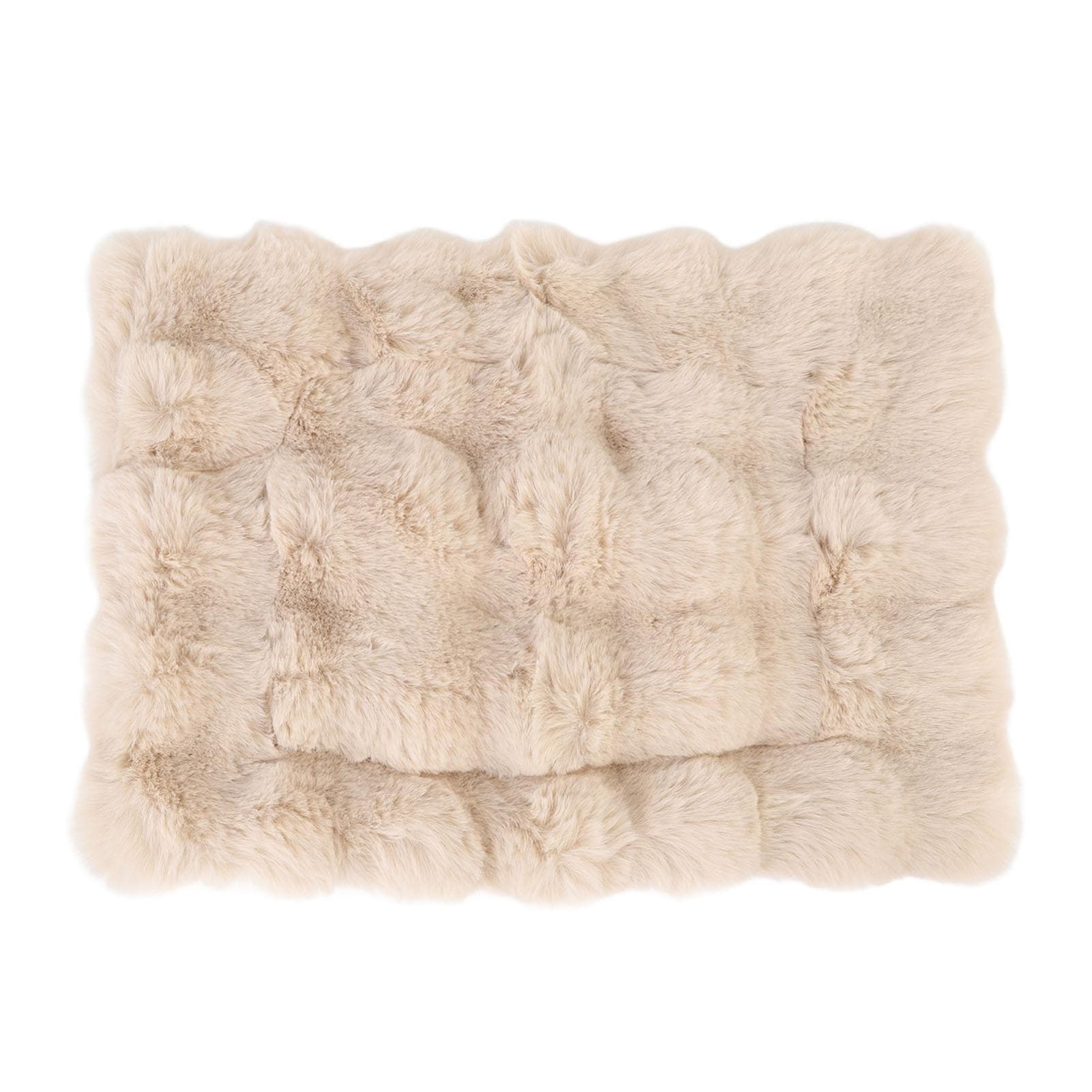 Fluffy Pet Bed Mat Ultra Soft Comfort Keep Warm Plush Dog Kennel Mat Bed Pad for Dogs Cats L: S(for 2-4kg)