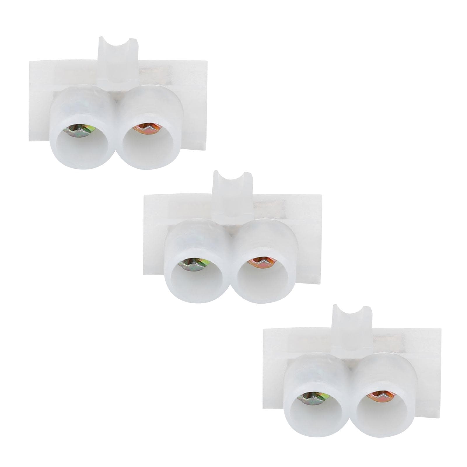 50Pcs Terminal Block FlameRetardant ThroughType Wire Connector Industrial Supplies 20A(3in3out )