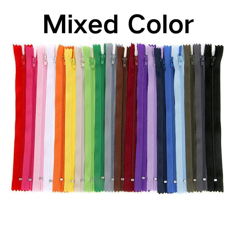 10pcs/bag 20cm Color Nylon Zipper For General Household Life Hand-Sewing Clothing Accessories 20cm 10pcs/bag