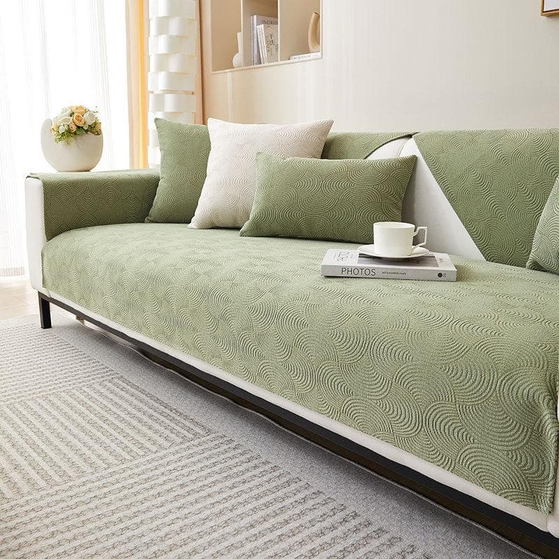 Modern Minimalist Chenille Sofa Cushion Four Season Universal Breathable Anti Slip Seat Cushion Comfortable Dustproof Sofa Towel 70x70cm 1pcs