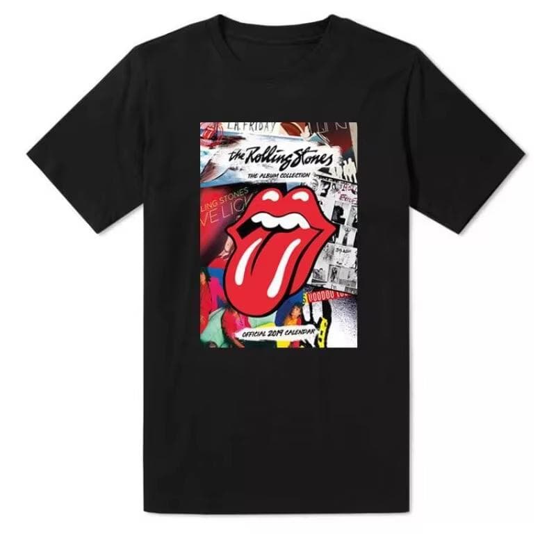 2025 Summer European and American Rock Punk The Rolling Stones T-shirt Summer Cotton Round Neck Short Sleeve Fashion Men's Tee M