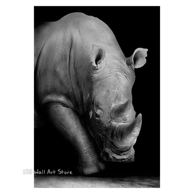 Black White Animals Art Canvas Paintings On The Wall Lion Tiger Elephant Posters and Prints Wall For Living Room Home Frameless 21x30cm No Framed