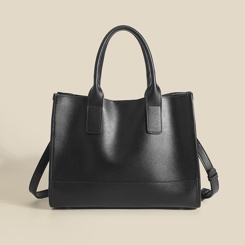 Simple Large Capacity Tote Bag Female Spring and Summer All-in-one Handbag Commuter Bag Crossbody Bag Foreign Style black