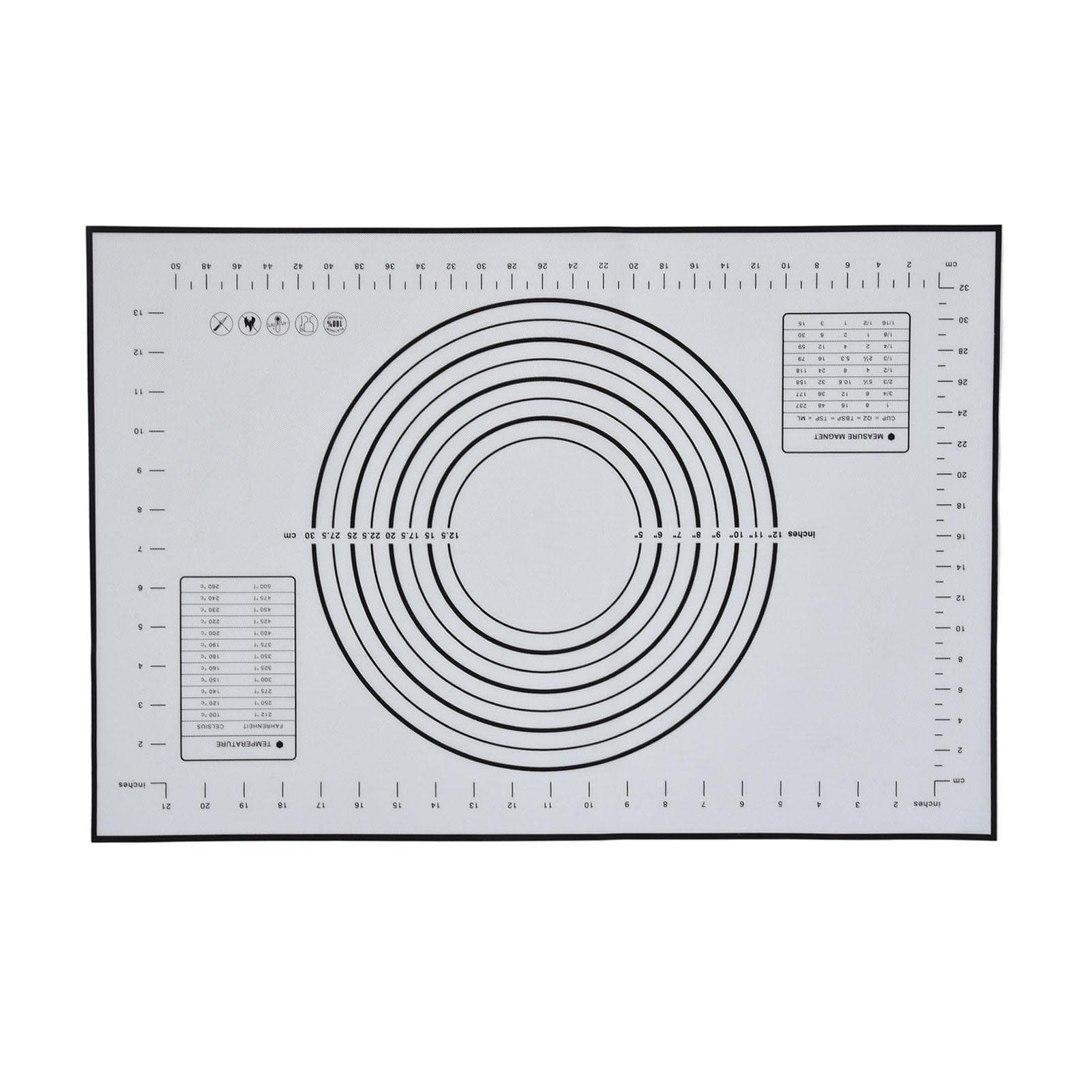 Silicone Dough Rolling Mat Fiberglass Kneading Mat 24 X 16 Inch Large Thickened Oven Baking Mat L