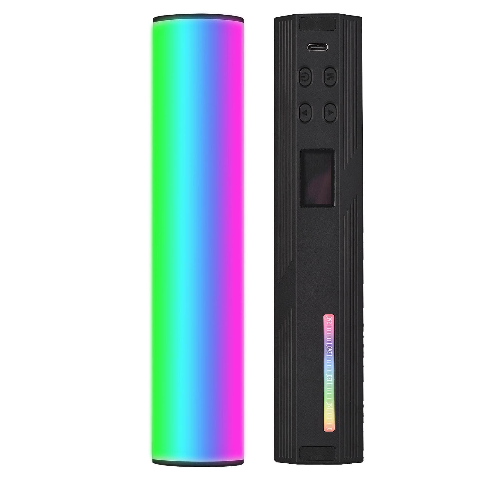 Andoer W200RGB Portable LED Video Light Rechargeable RGB Fill Light 2500K-9000K Dimmable 20 black
