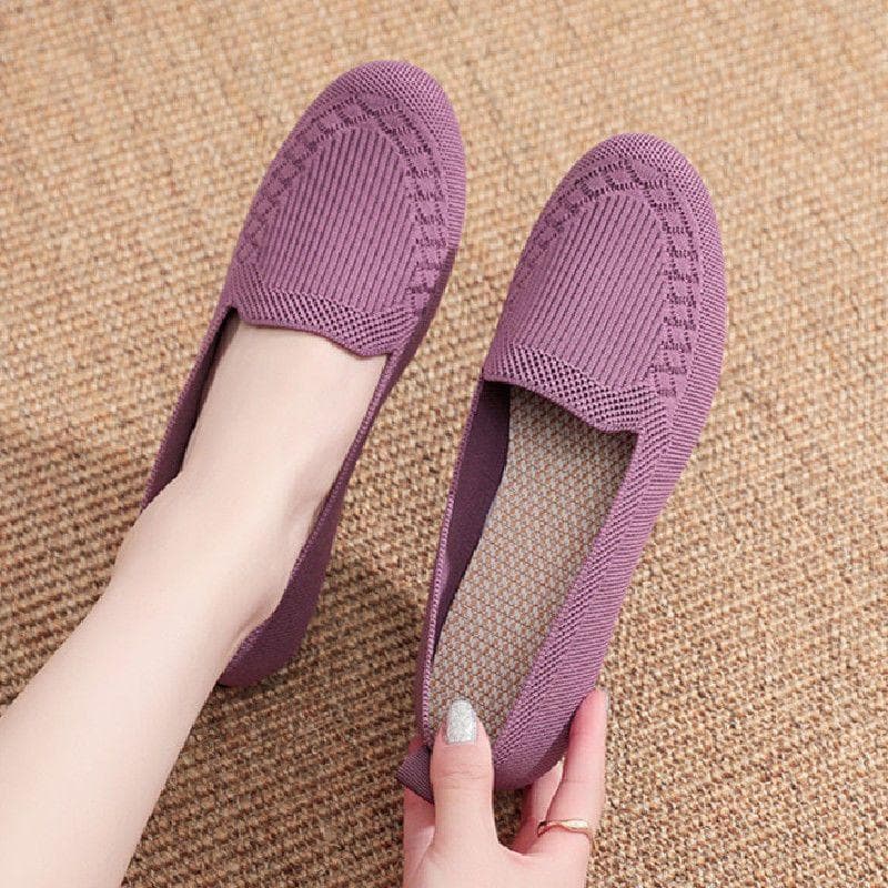 Women's Shoes Old Beijing Cloth Shoes Soft Bottom Mother's Shoes Square Dance Shoes Ladies Cloth Shoes Non-slip Shoes 40 purple