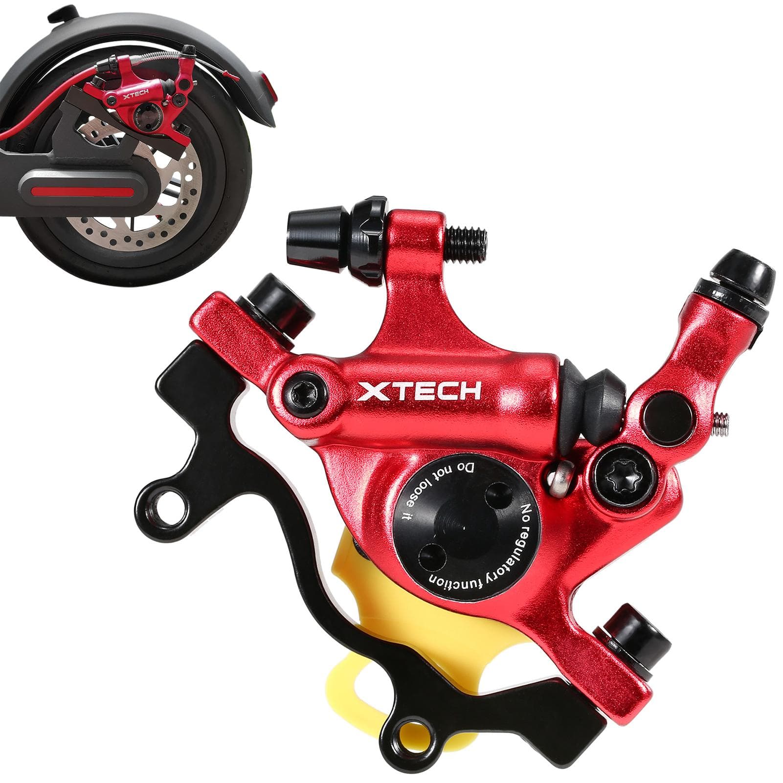 Solid Hydraulic Disc Brake Calipers Front Rear Mountain Bike Disc Brake Electric Scooter Disc Brake red