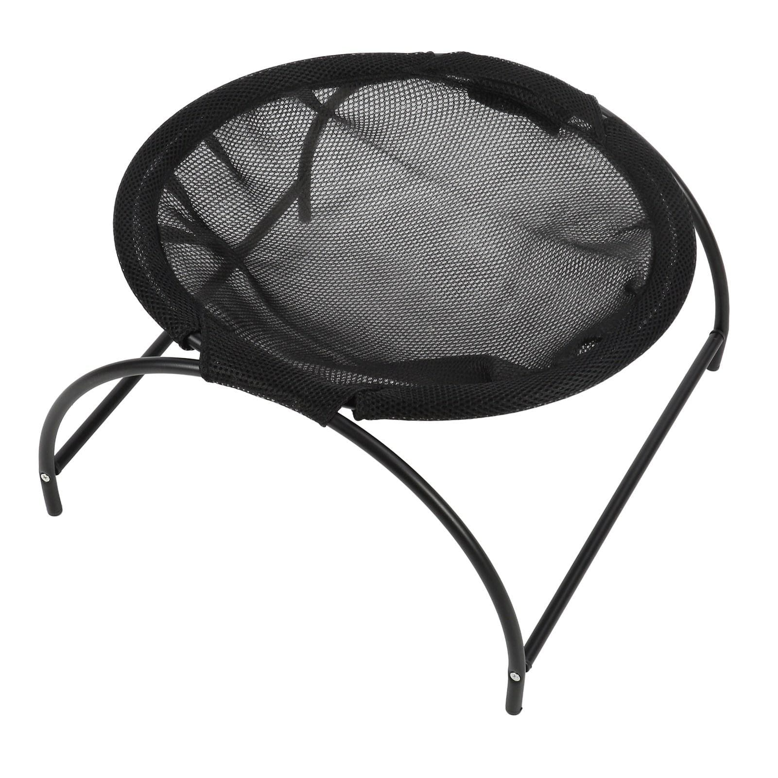 Cat Hammock Bed Stainless Steel Canvas Detachable Elevated Raised Small Dog Pet Hammock Bed for black
