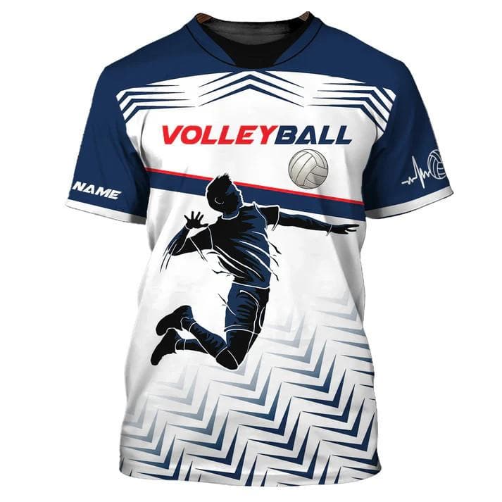 volleyball uniform personalized customization name unisex 3D print men's T-shirt fashion shirt athlete quick drying clothes M