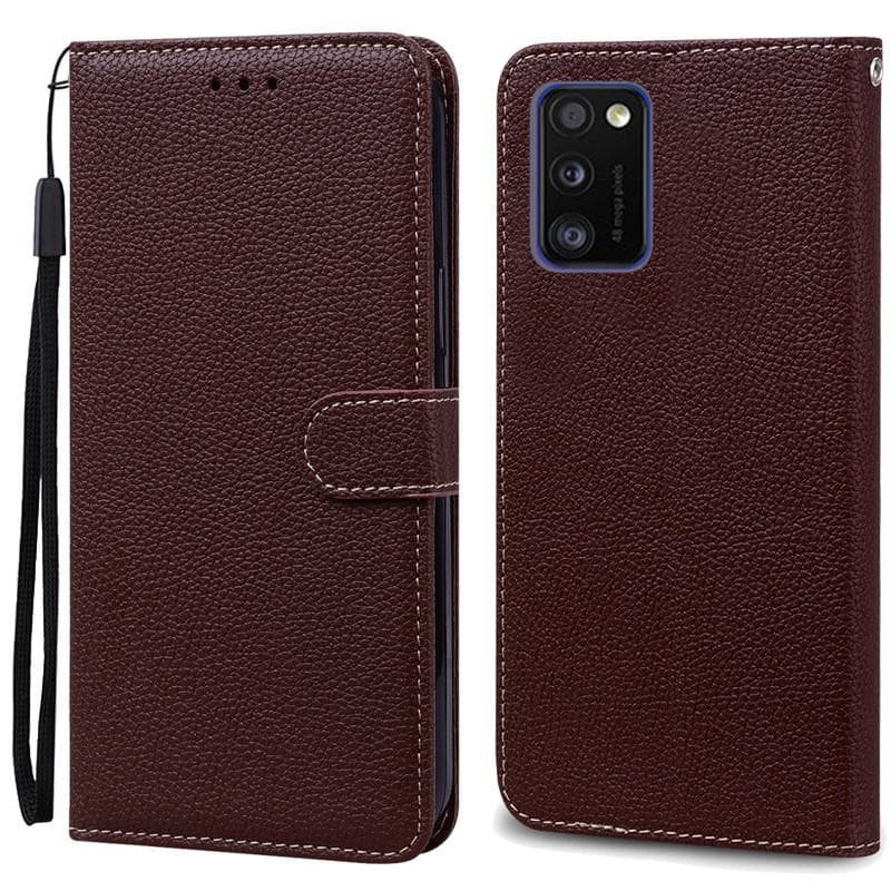 A41 Case For Samsung Galaxy A41 Case Wallet Leather Filp Case For Samsung A41 A 41 Case A415F Soft Silicone Cover Coque Fundas For Samsung A41 coffee