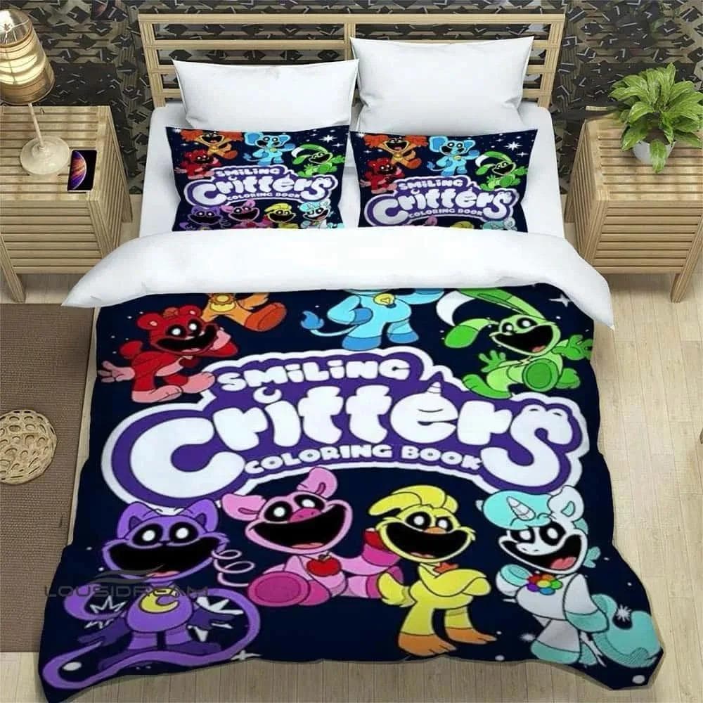 3D Cartoon S-smiling critters Bedding Sets exquisite bed supplies set duvet cover comforter set bedding set luxury birthday gift EU SK(260x220cm)